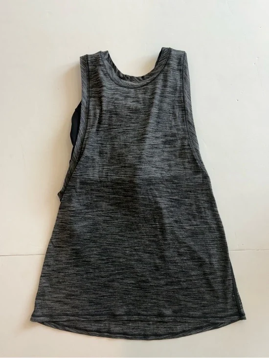 Lululemon Work the Circuit Tank Bra Charcoal Grey Racerback Active 6 - Picture 2 of 7